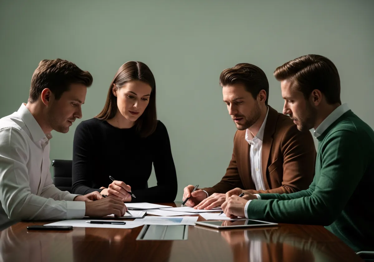 Team discussing target segmentation project